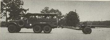 Gun and prime-mover, the 1-1/2 ton six-wheeled truck