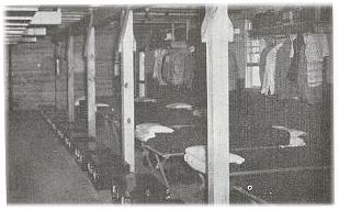 Inside the barracks