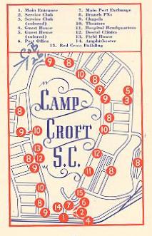 1945 Map of Cantonment Area from Brochure