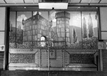 Castle Mural at Rec. Hall, Camp Croft, 1942