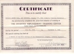 IRTC Training Certificate