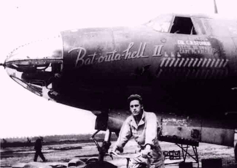 TSgt James Burwell, radio operator/waist gunner on the Bat-Outa-Hell II